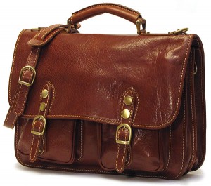 Poste Leather Messenger Bag - Fenzo Italian Bags