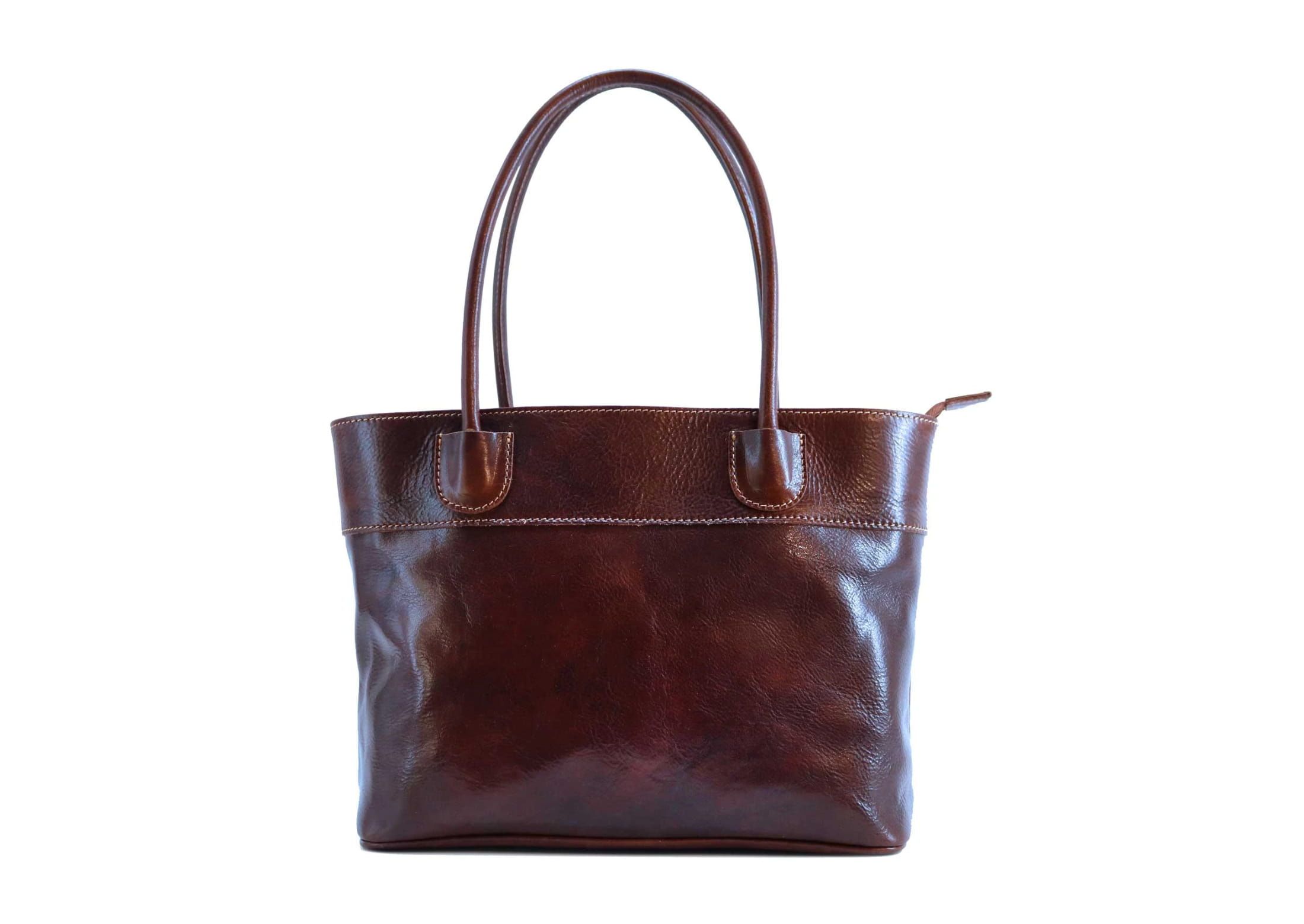 Napoli Leather Tote Shoulder Bag - Fenzo Italian Bags